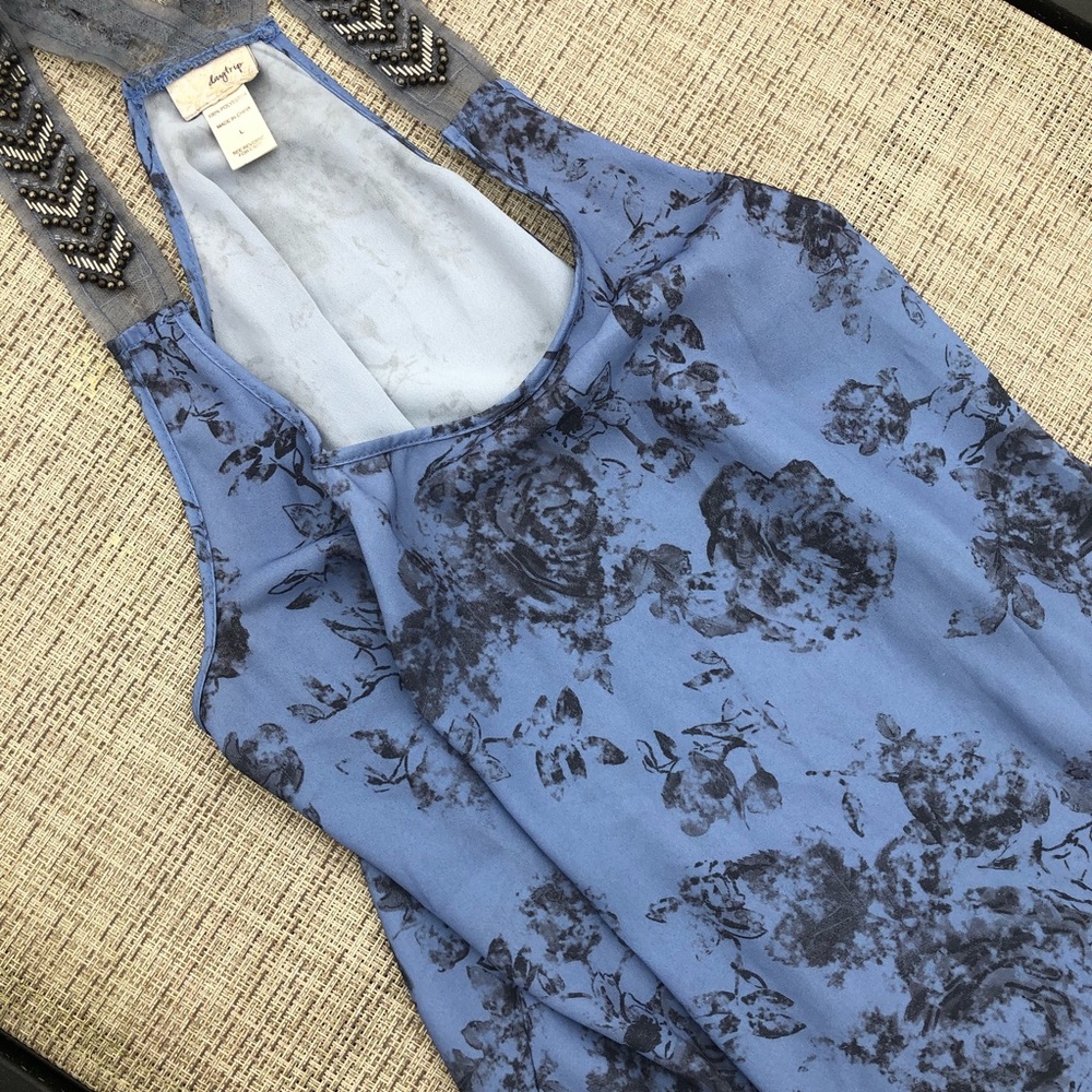 Blue Rose print tank from buckle